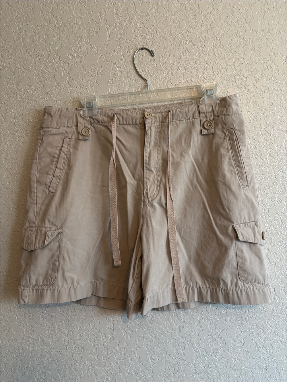 White Stag Khaki Cargo Drawstring Shorts